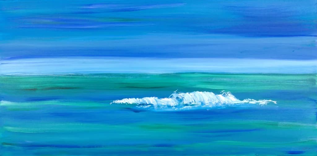 Serenity in Blue: An Abstract Ocean Escape