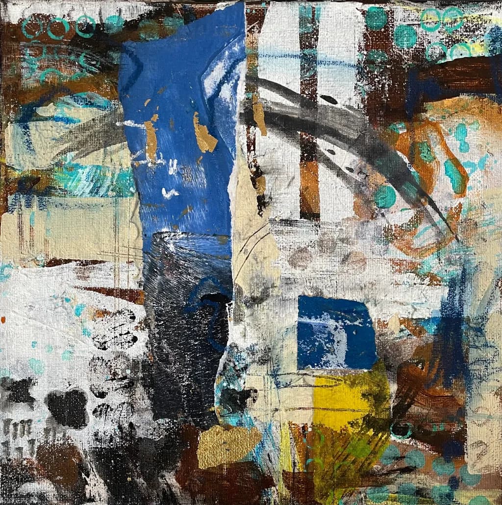 Vibrant Echoes: A Mixed Media Exploration of Color and Texture
