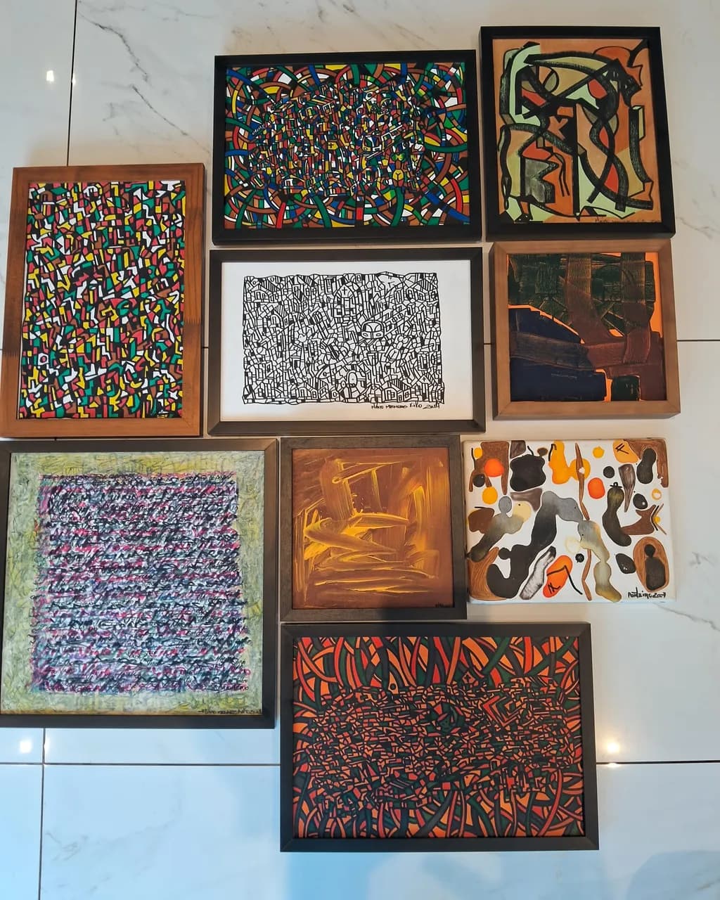 Vibrant Mosaic: A Collection of Abstract Expressions in Color and Form