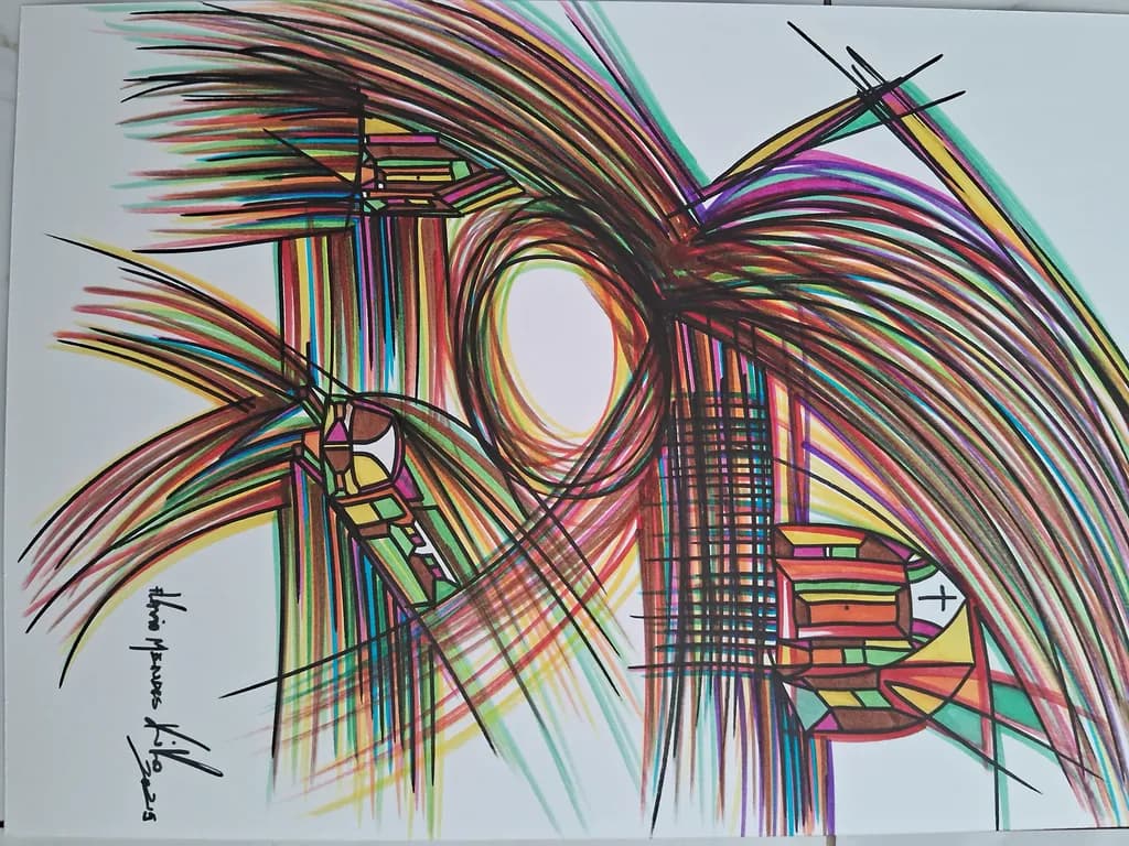 Vibrant Whispers: A Dance of Color and Form in Abstract Expressionism