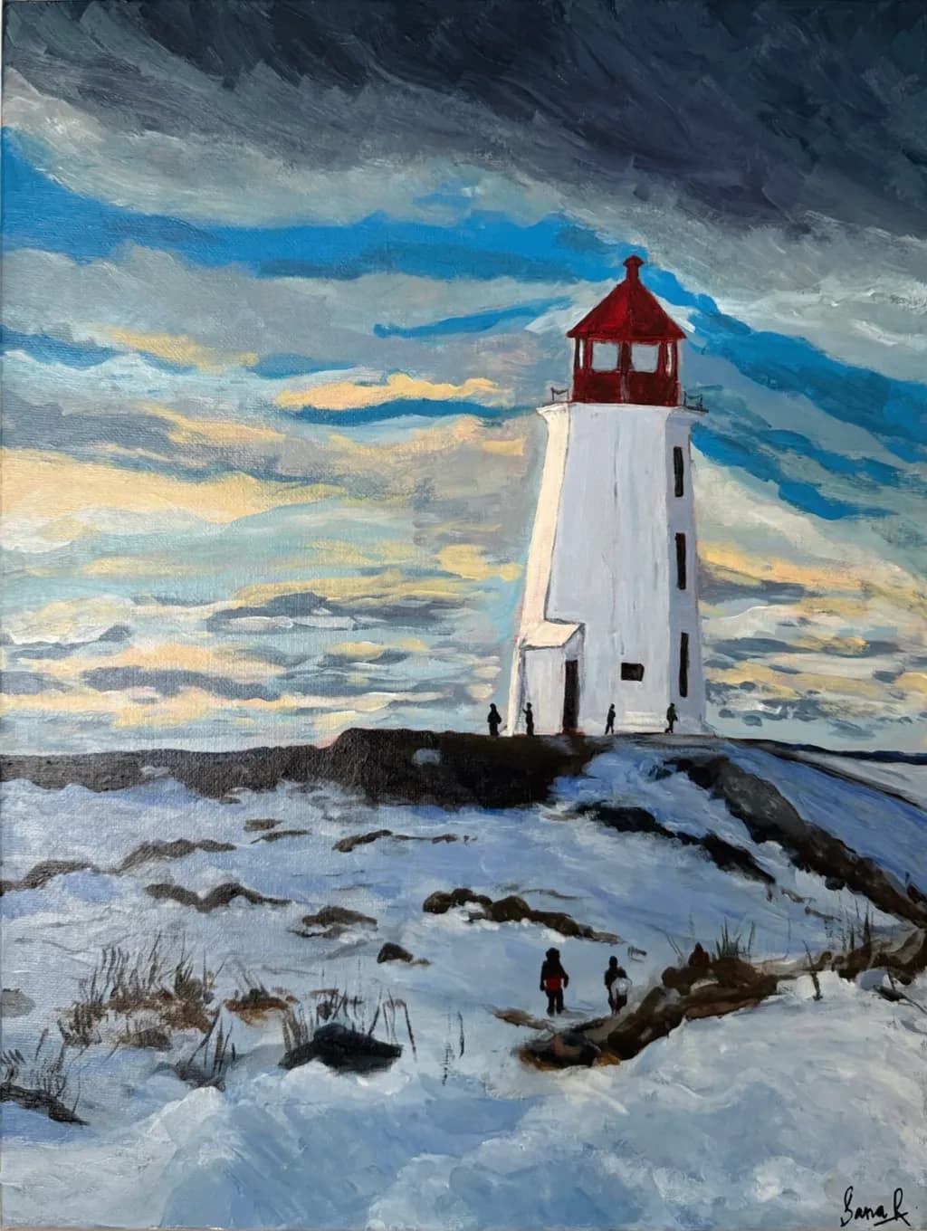 Snowy Lighthouse Sentinel