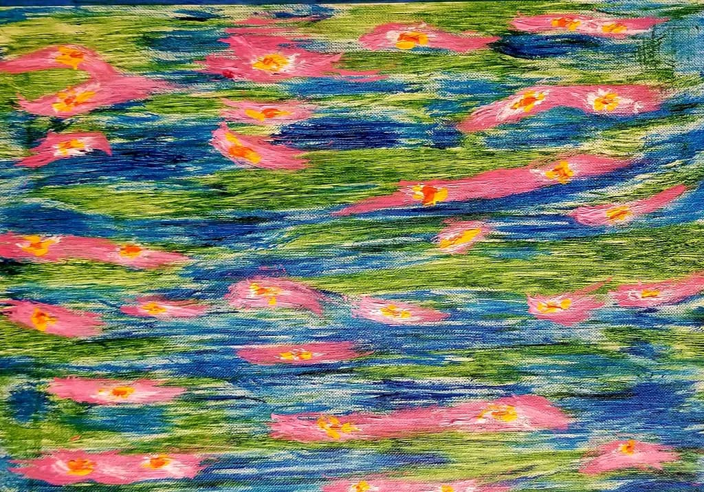 Whispers of Water Lilies: A Dance of Color and Light on Canvas