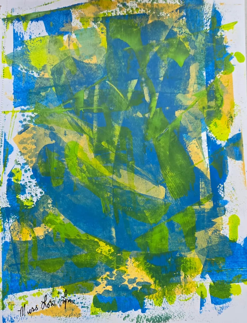 Vibrant Layers of Nature's Dance: An Abstract Exploration of Color and Texture