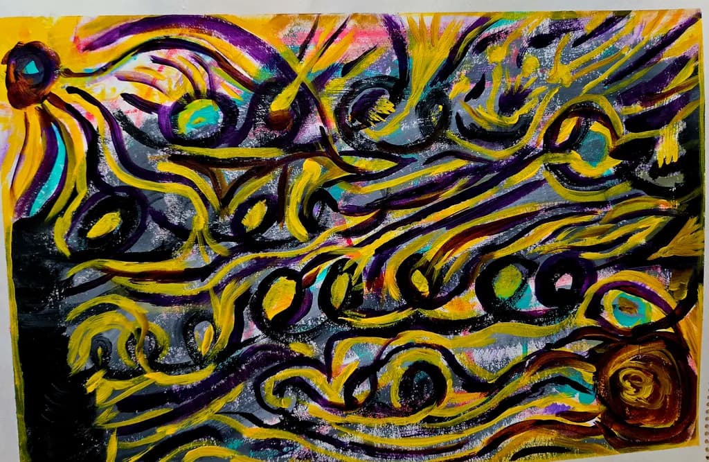 Vibrant Whirls: A Dance of Color and Emotion