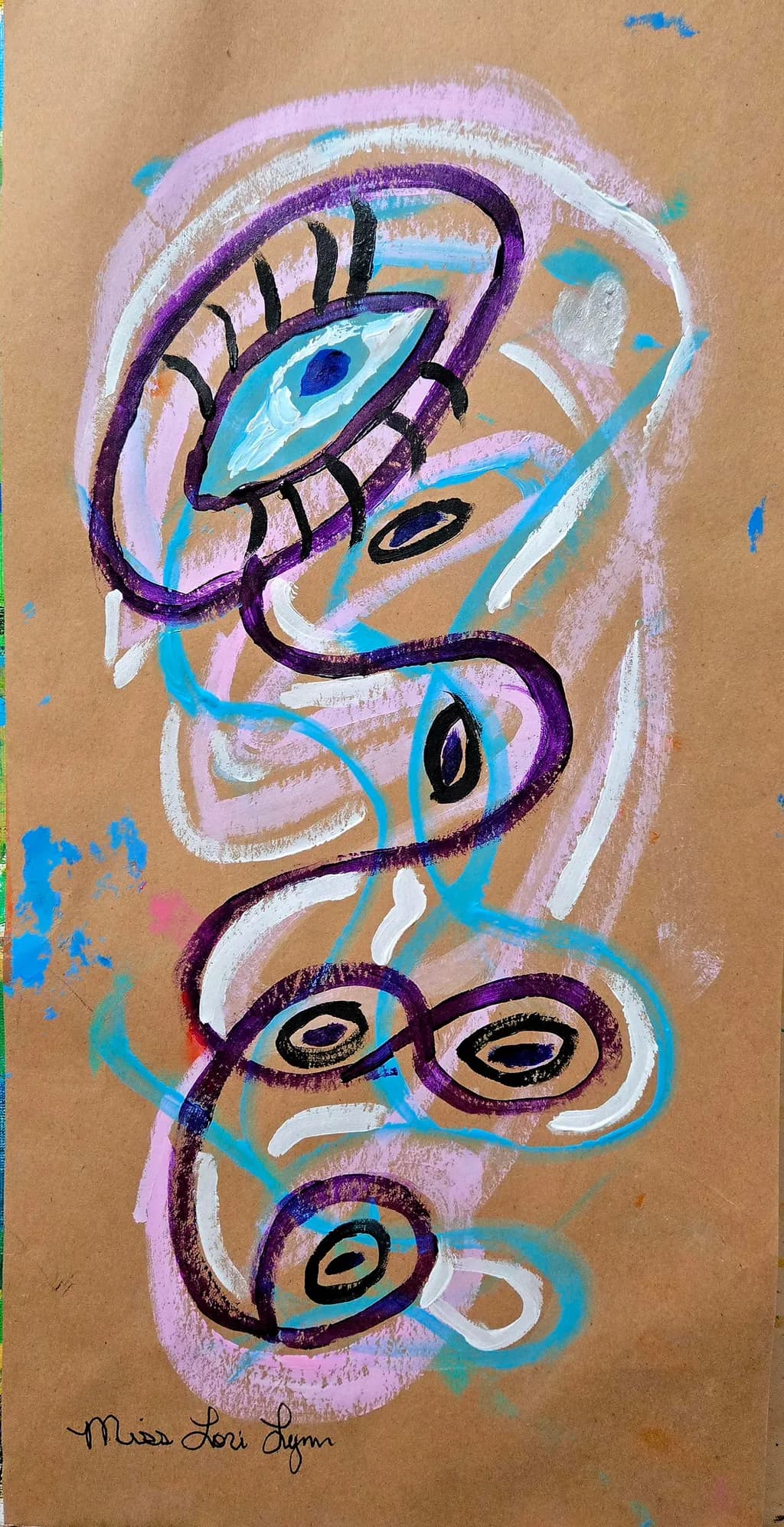 Whimsical Eye Dance: A Colorful Journey Through Abstract Expressionism