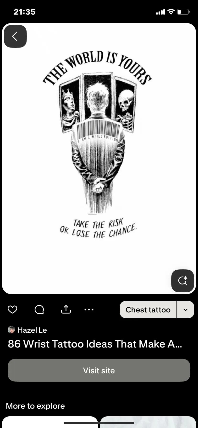 The World is Yours: Embrace the Risk and Seize the Chance with Bold Tattoo Art