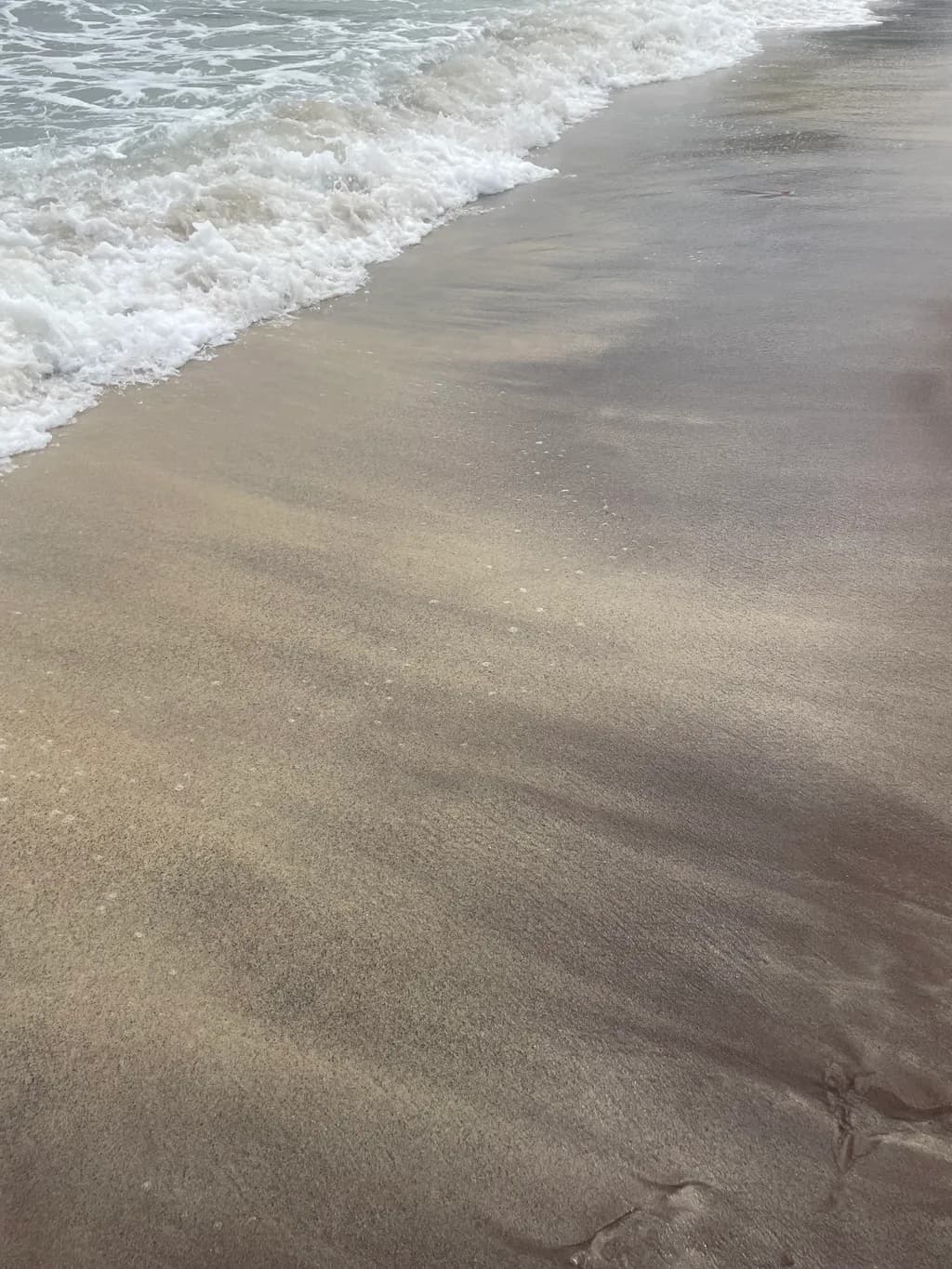 Whispers of the Shore: A Serene Encounter with Ocean Waves and Sandy Embrace