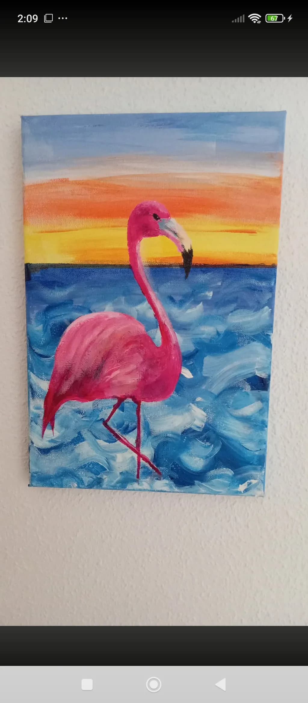 Vibrant Flamingo at Sunset: A Colorful Coastal Escape