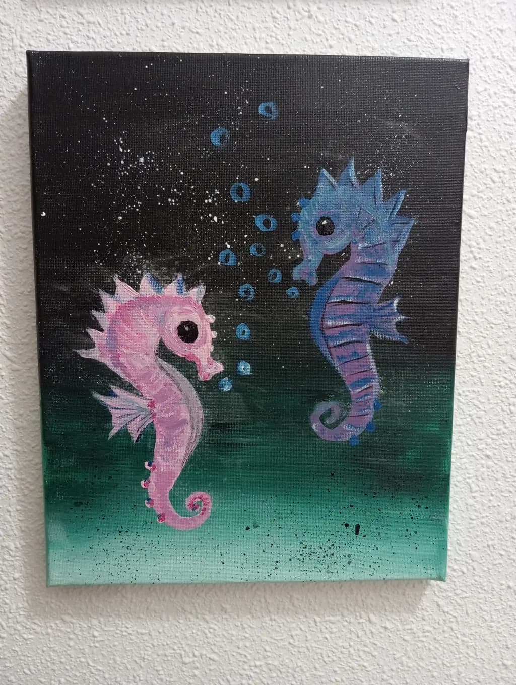 Whimsical Dance of Seahorses: A Colorful Underwater Encounter
