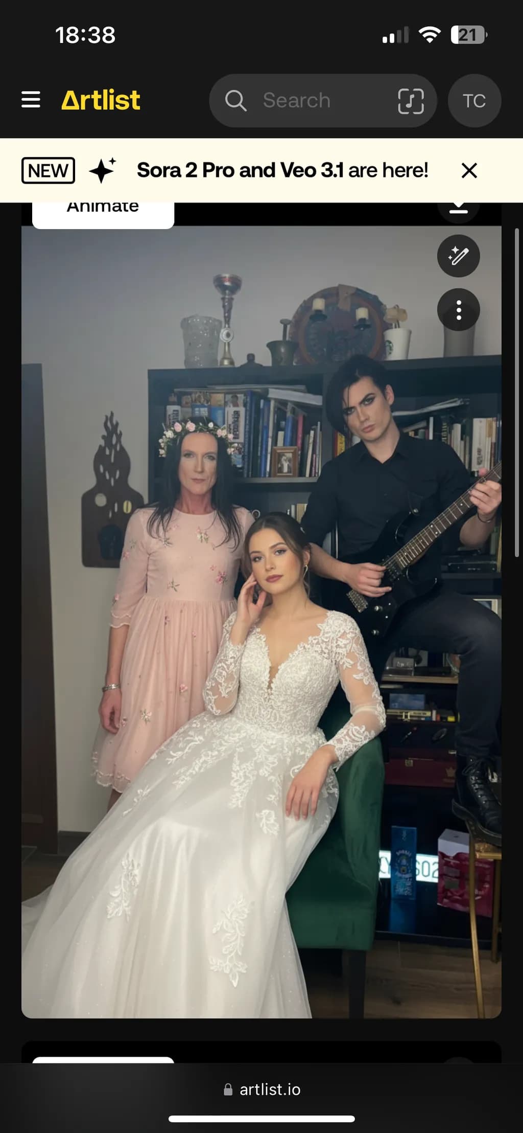 Ethereal Elegance: A Portrait of Grace and Rock 'n' Roll Harmony
