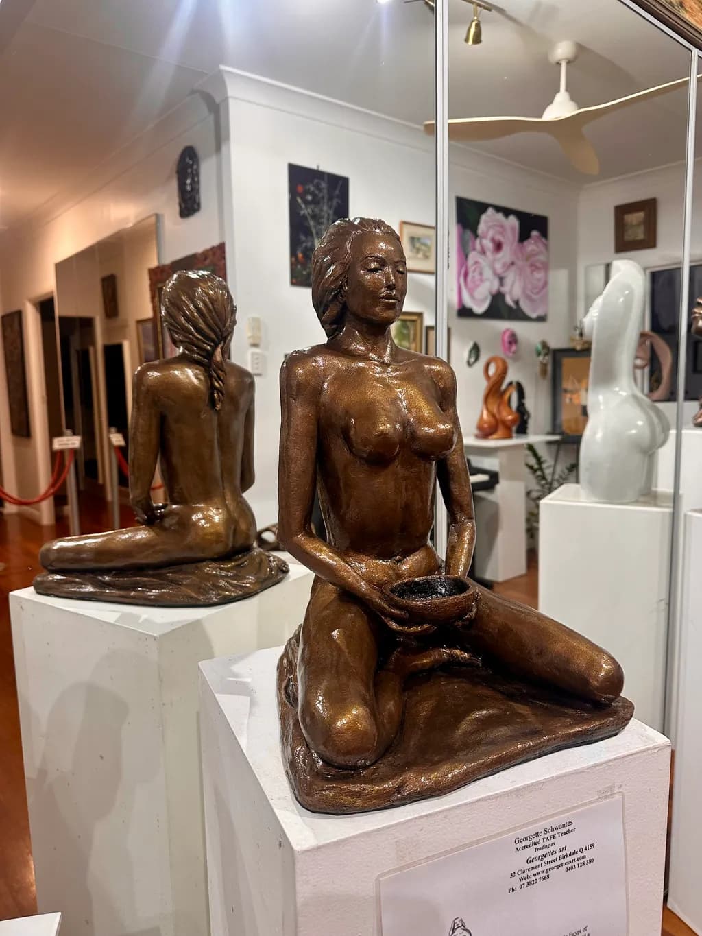 Serenity in Bronze: A Contemporary Sculpture of Grace and Poise