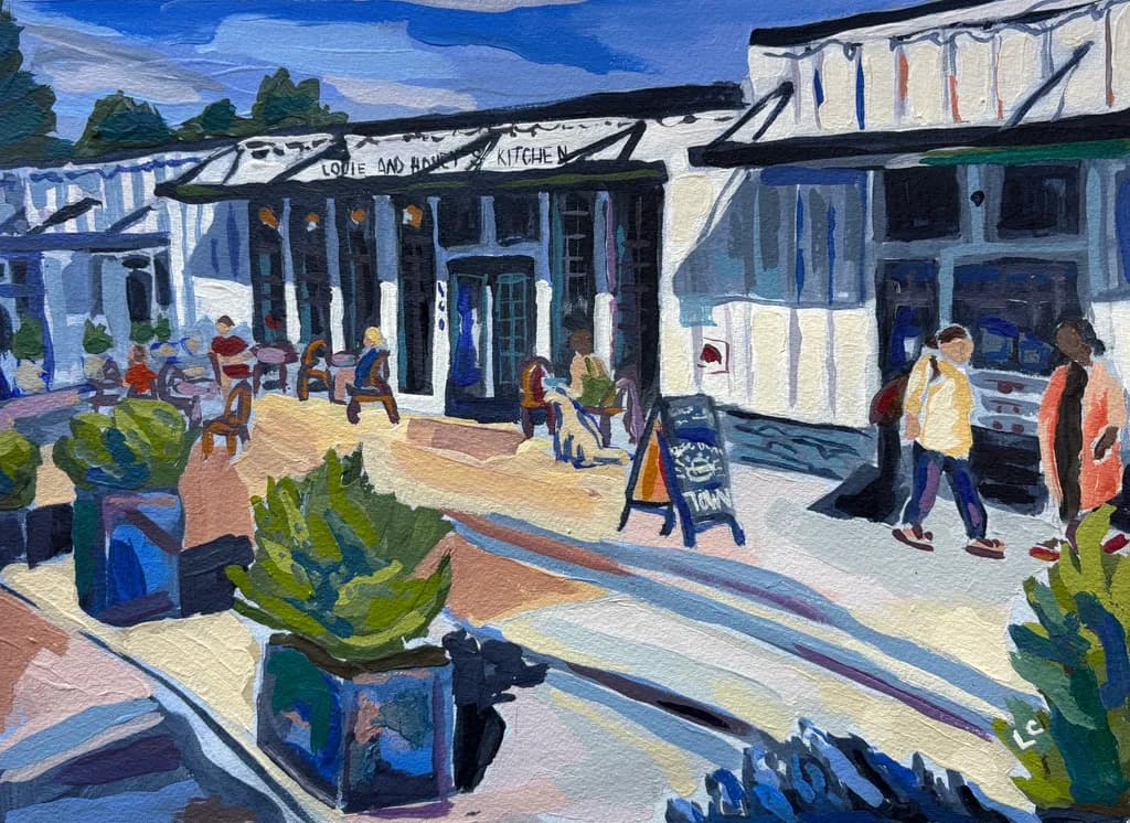 Vibrant Streetscape: A Day at Louie and Annie's Kitchen