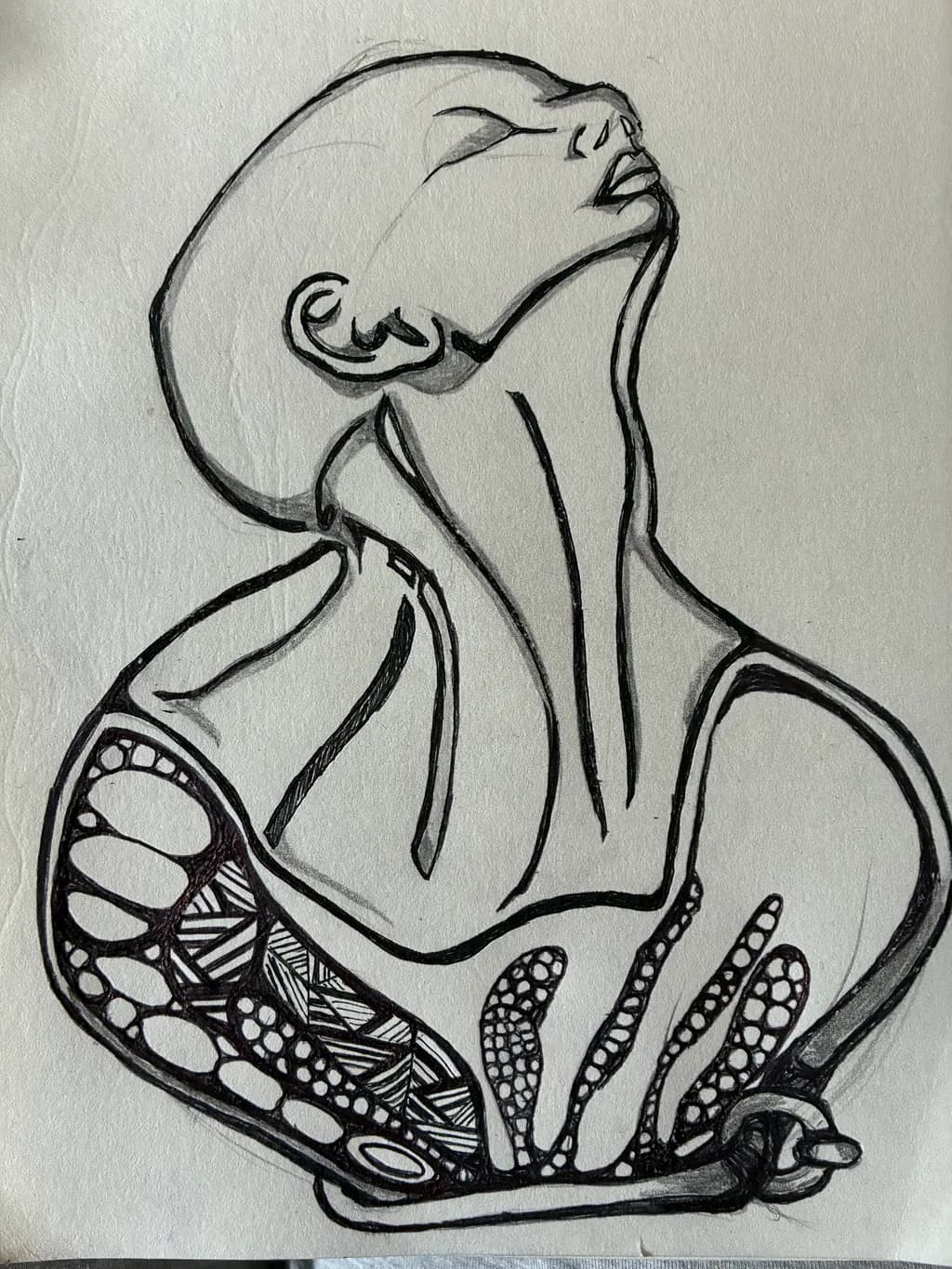Tattooed Neck Portrait