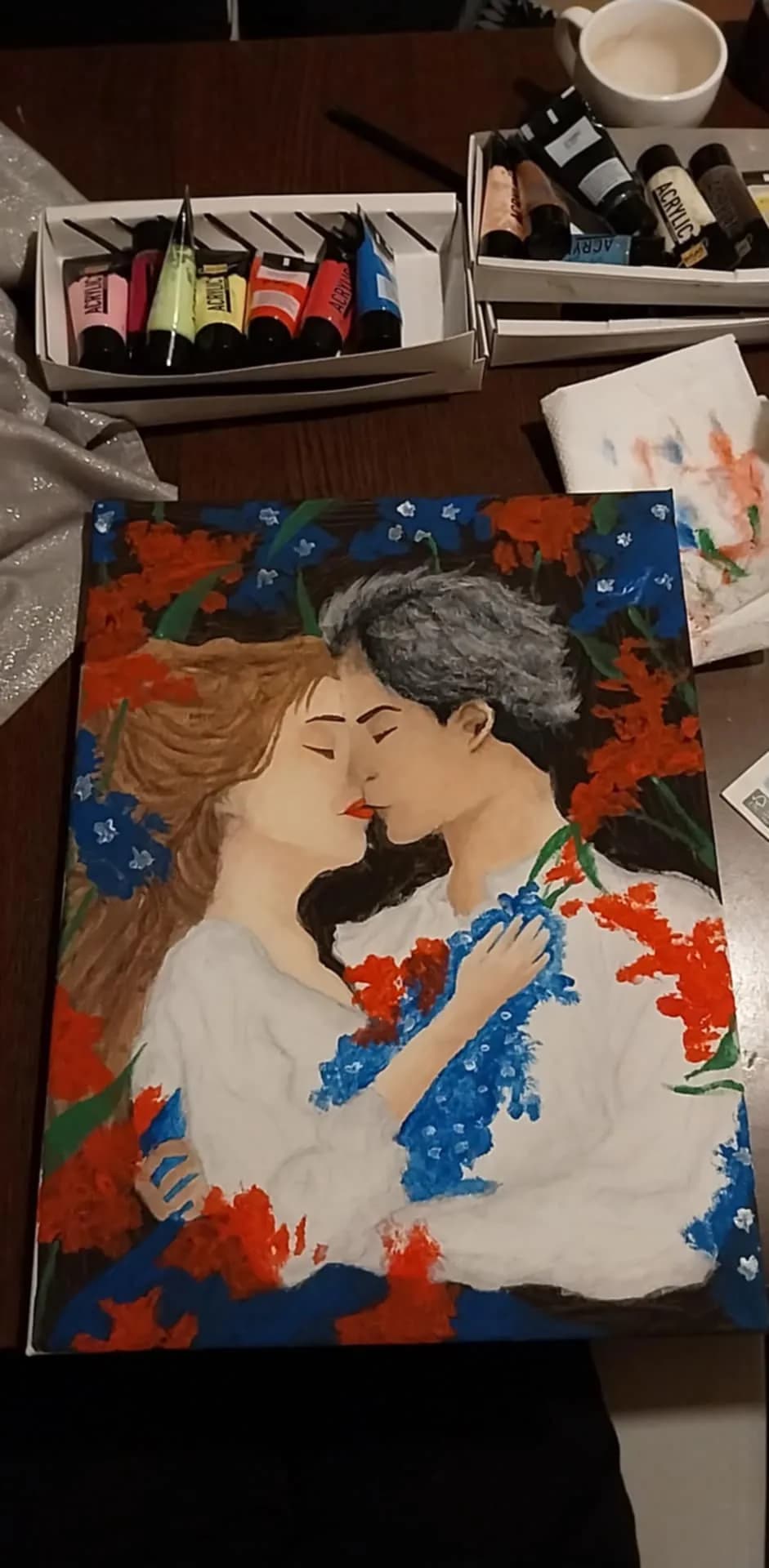 Eternal Embrace: A Colorful Celebration of Love and Connection
