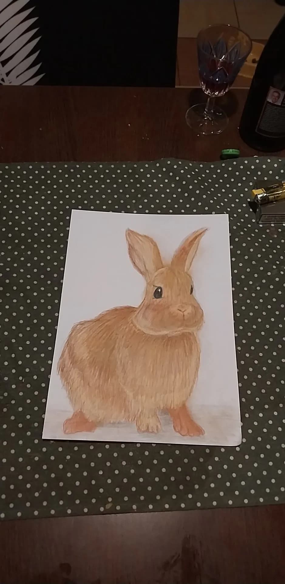 Whimsical Rabbit: A Soft and Creative Illustration of Nature's Charm