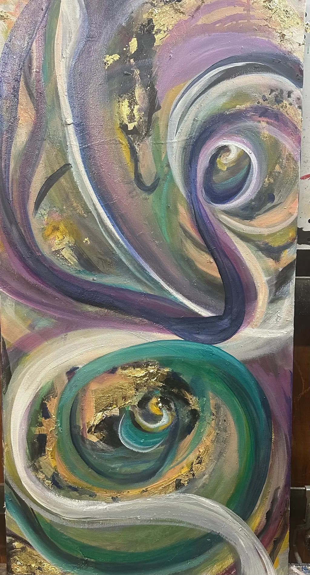 Whirls of Color: An Abstract Journey Through Fluid Textures and Vibrant Swirls