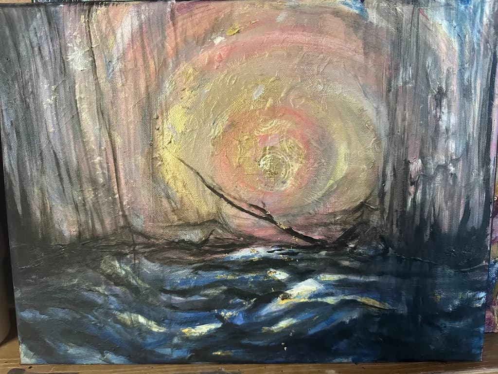 Ethereal Dawn: A Journey Through Color and Light in Abstract Seascape