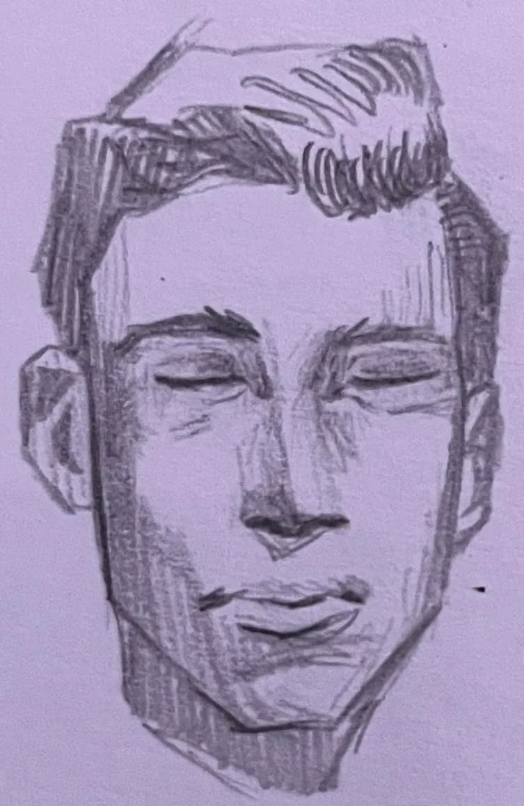 Whispers of Expression: A Monochrome Portrait Sketch Capturing Inner Depths