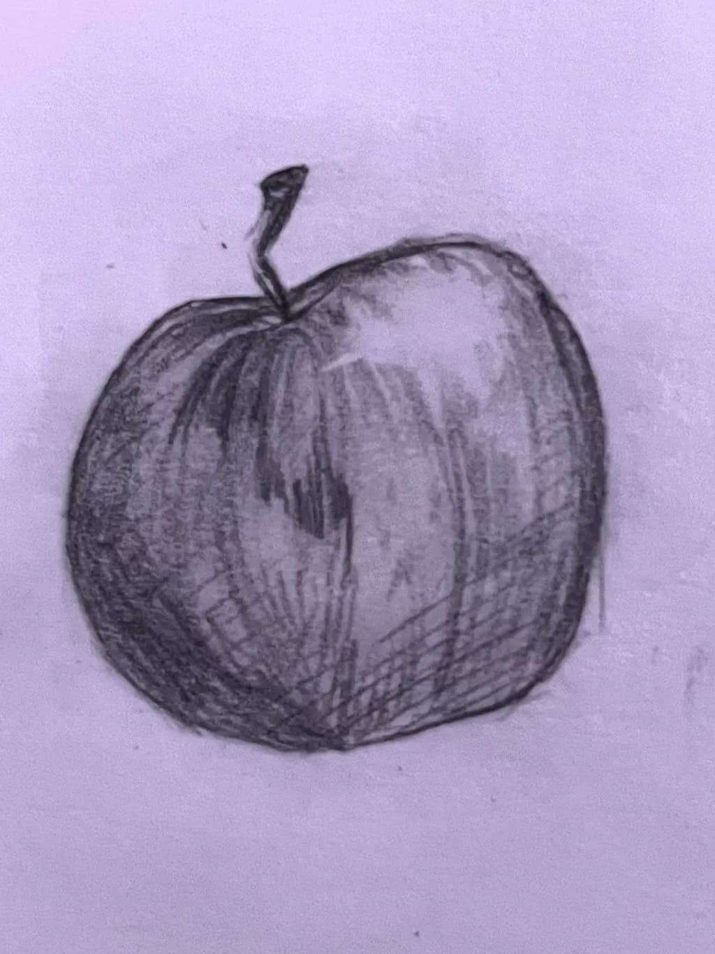 Whispers of Nature: A Charcoal Apple Study