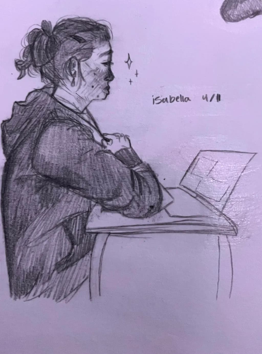 Silent Concentration: A Portrait of Reflection and Study