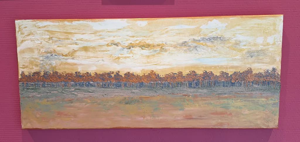 Whispers of Dusk: A Serene Landscape in Warm Hues