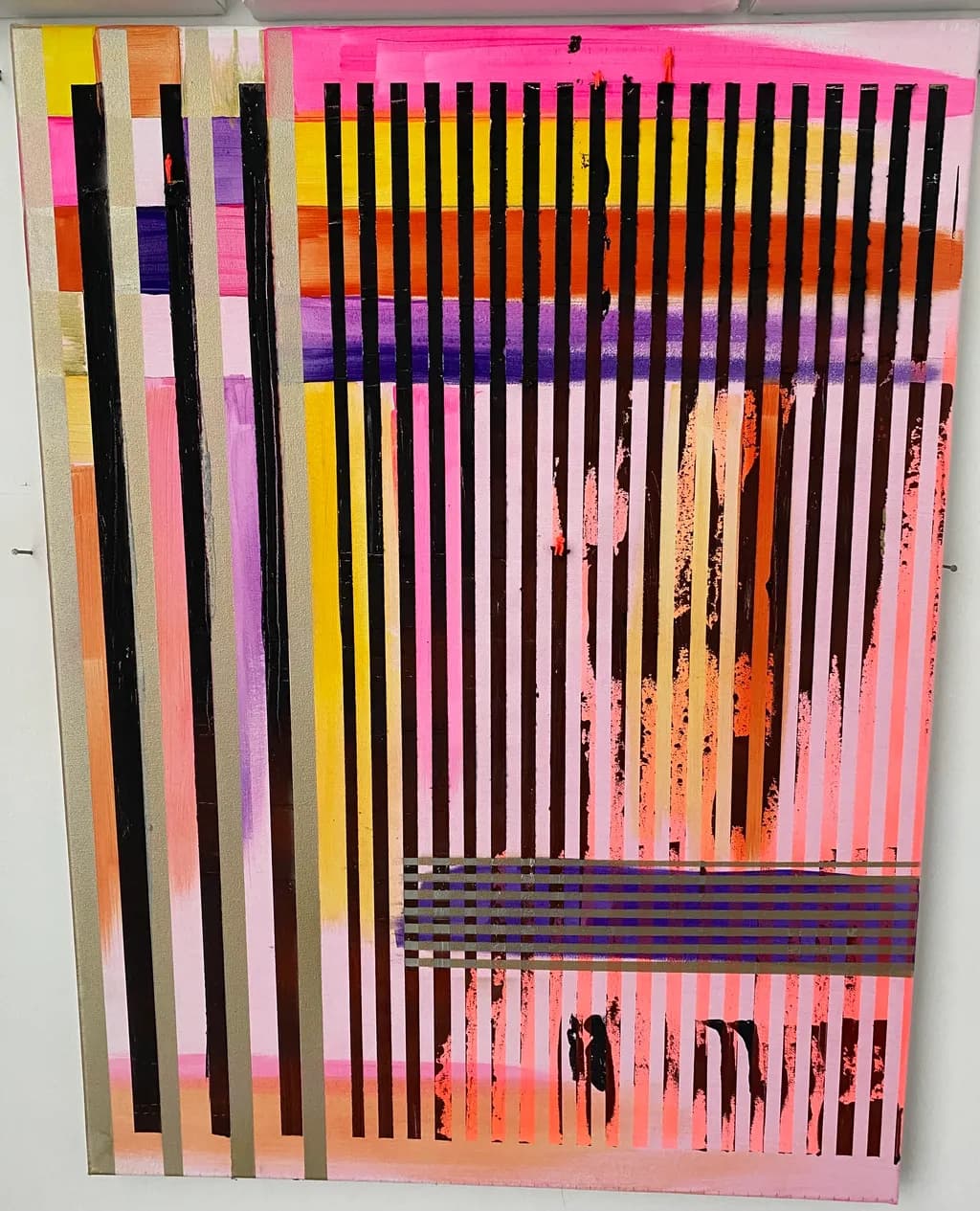 Vibrant Stripes: A Dance of Color and Form in Abstract Expressionism