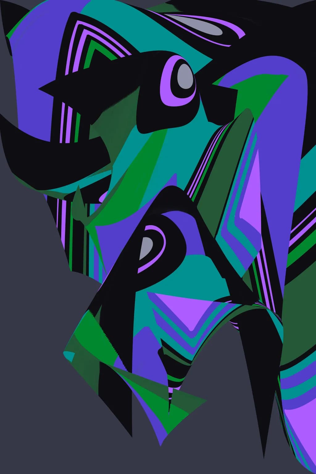 Vibrant Geometric Harmony: An Abstract Exploration of Color and Form