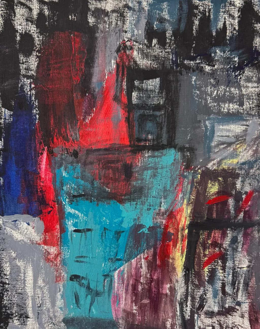 Vibrant Chaos: An Expressive Journey Through Color and Texture