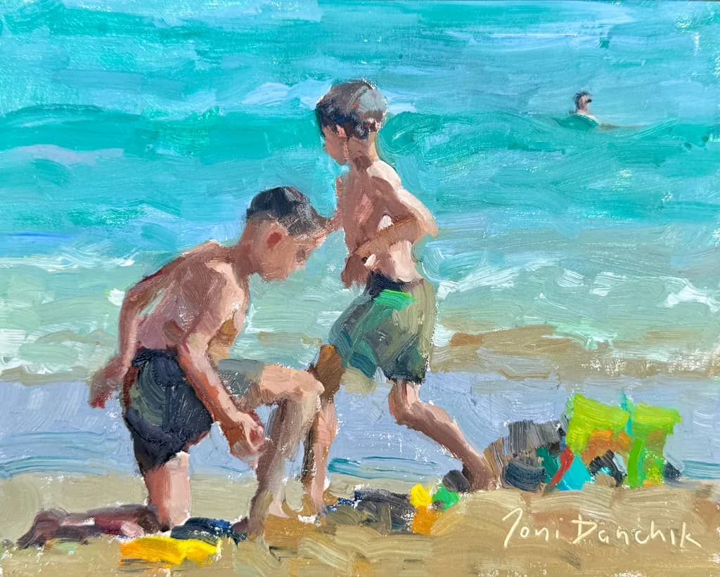 Joyful Summer Play at the Beach: Children Embracing Sun, Sand, and Water