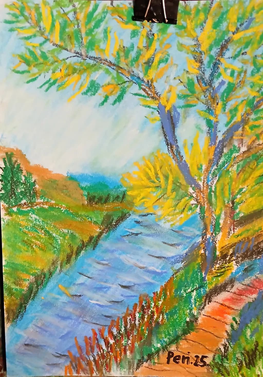 Whispers of Nature: A Vibrant Landscape of Water and Trees