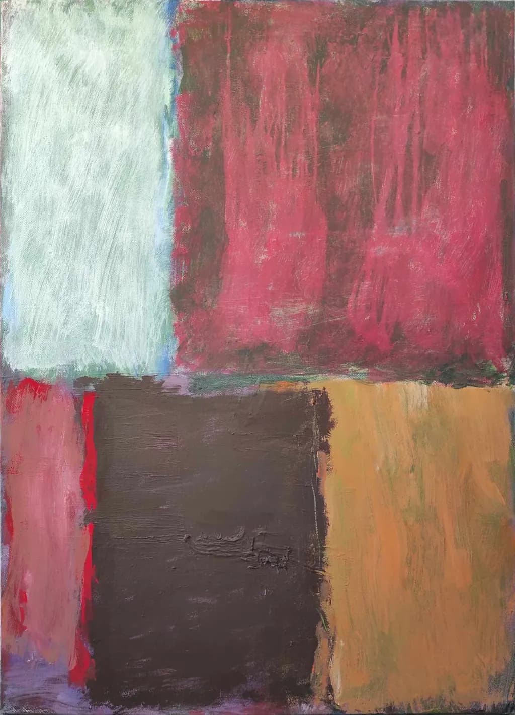 Vibrant Geometric Harmony: An Abstract Exploration of Color and Texture