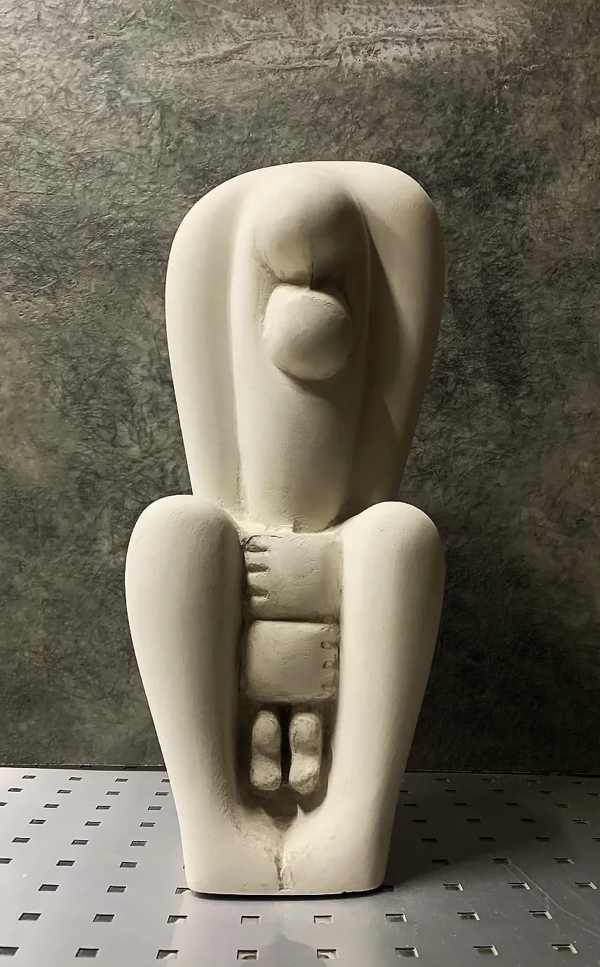 Embrace of Solitude: A Contemporary Sculpture of Human Connection