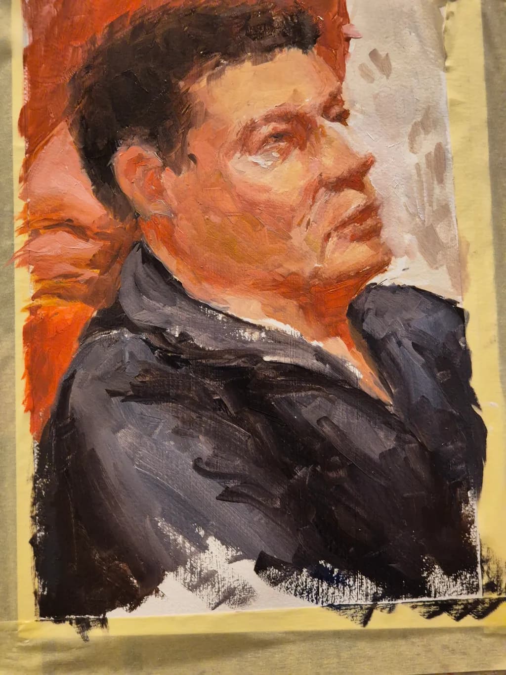 Contemplative Gaze: A Portrait in Warm Hues