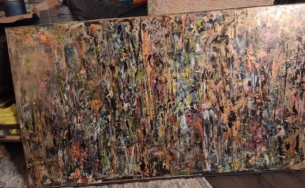 Vibrant Chaos: An Expressionistic Journey Through Color and Texture