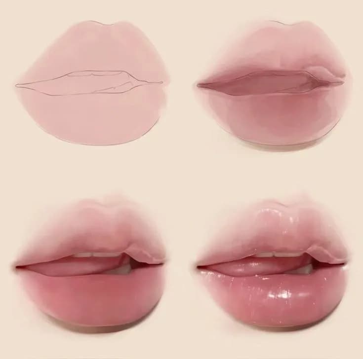 Whispers of Elegance: A Study of Soft Lips in Subtle Hues