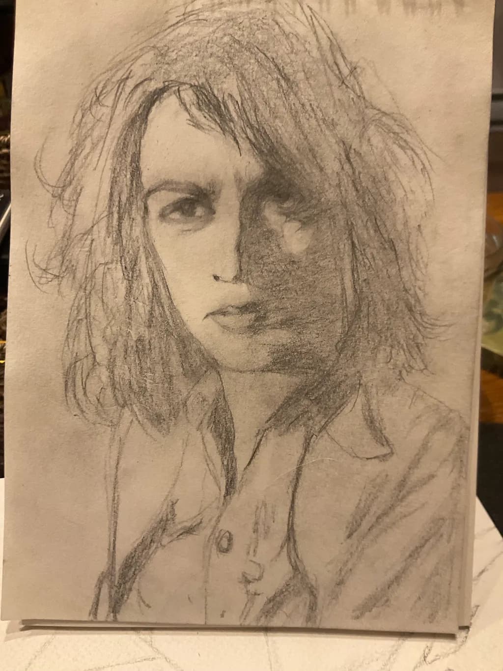 Whispers of Emotion: A Charcoal Portrait of Introspection