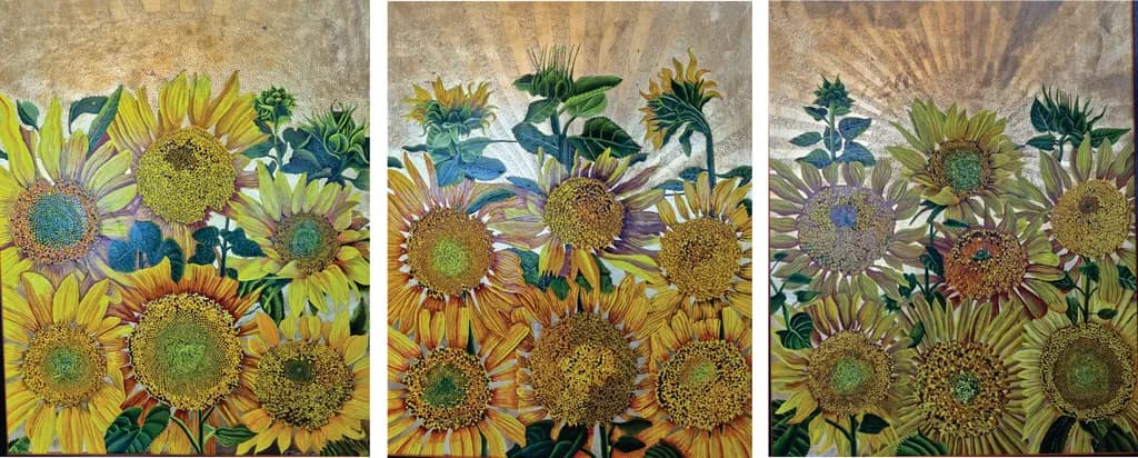 Sunflower Triptych