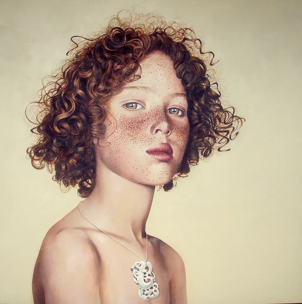 Curly Freckles Portrait