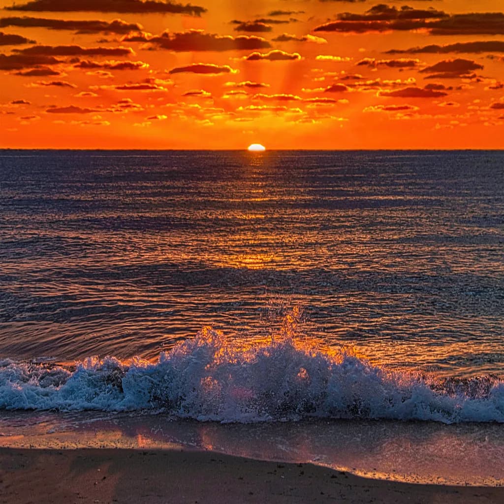 Eternal Embrace: The Dance of Waves and Sunset