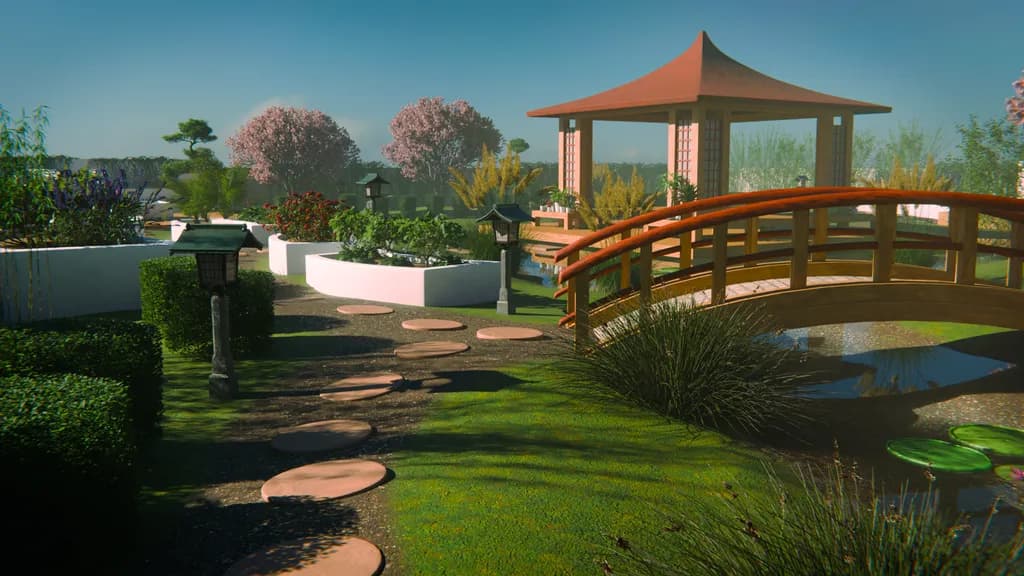 Tranquil Garden Pathway