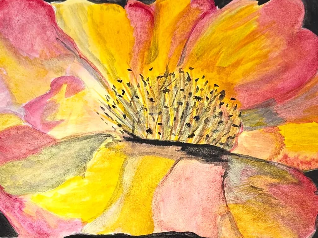 Vibrant Watercolor Blossom: A Celebration of Nature's Colors