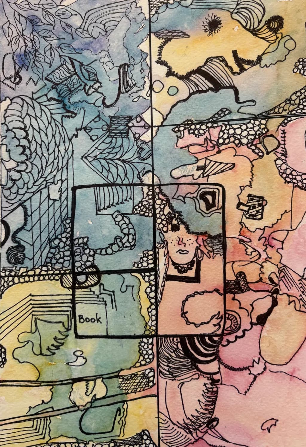 Whimsical Layers: An Abstract Journey Through Color and Intricacy