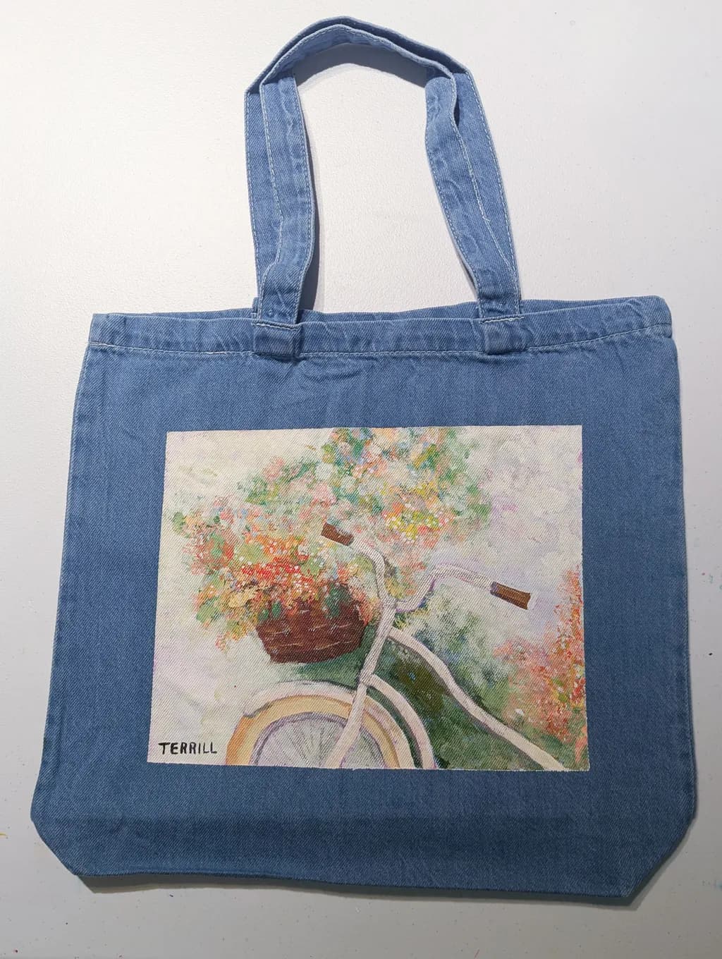 "Bicycle Blooms Tote"