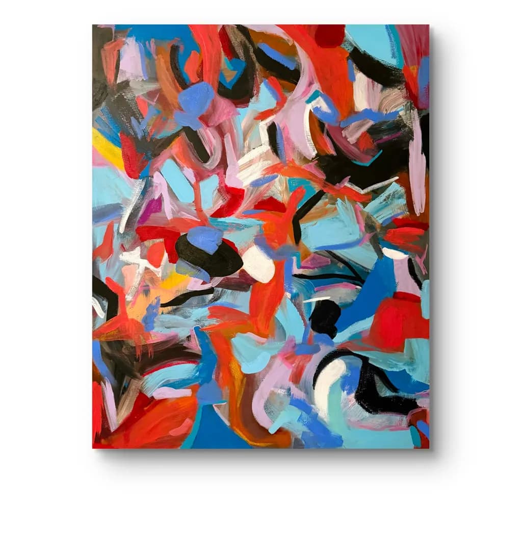 Vibrant Whirlwind: A Dance of Color and Emotion in Abstract Expressionism