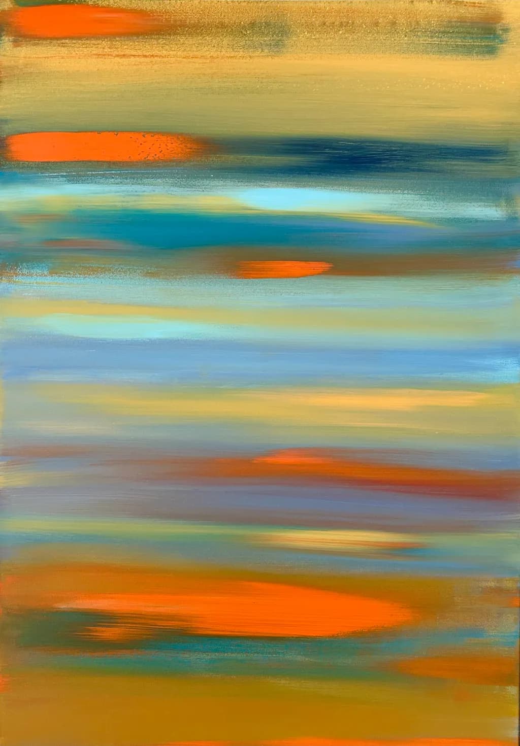 Serenity in Motion: An Abstract Dance of Colors and Textures