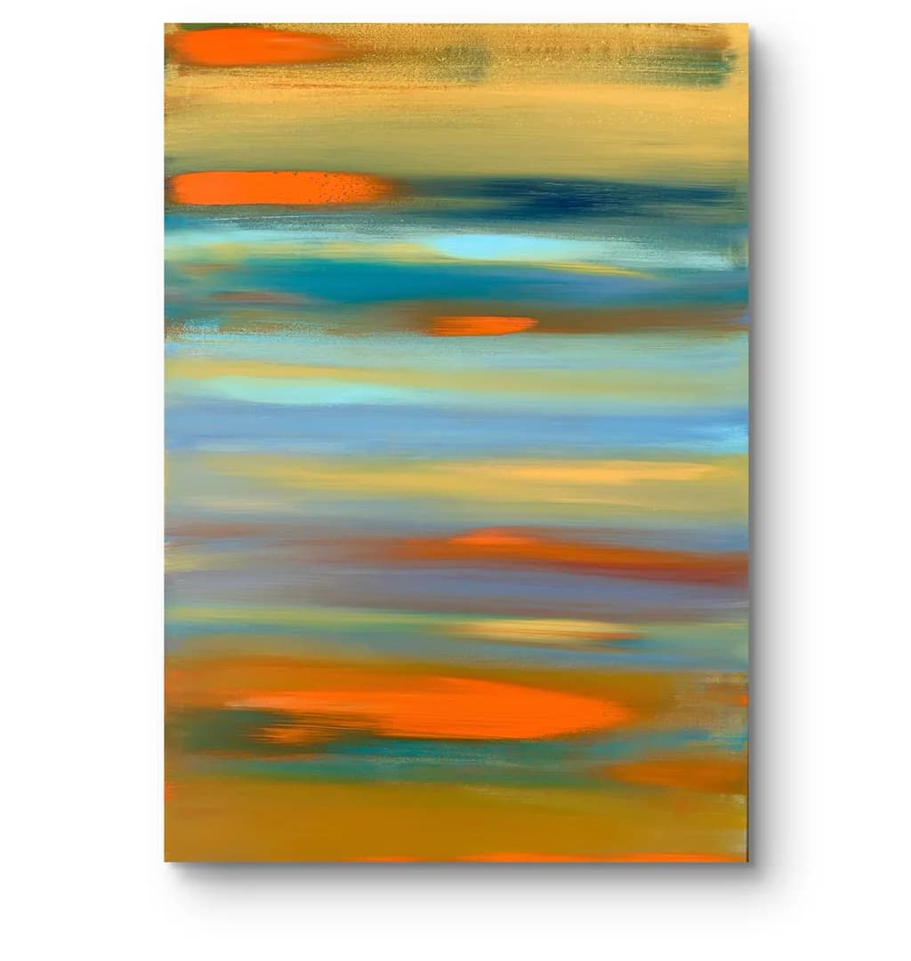 Whispers of Color: A Serene Abstract Landscape in Warm Hues