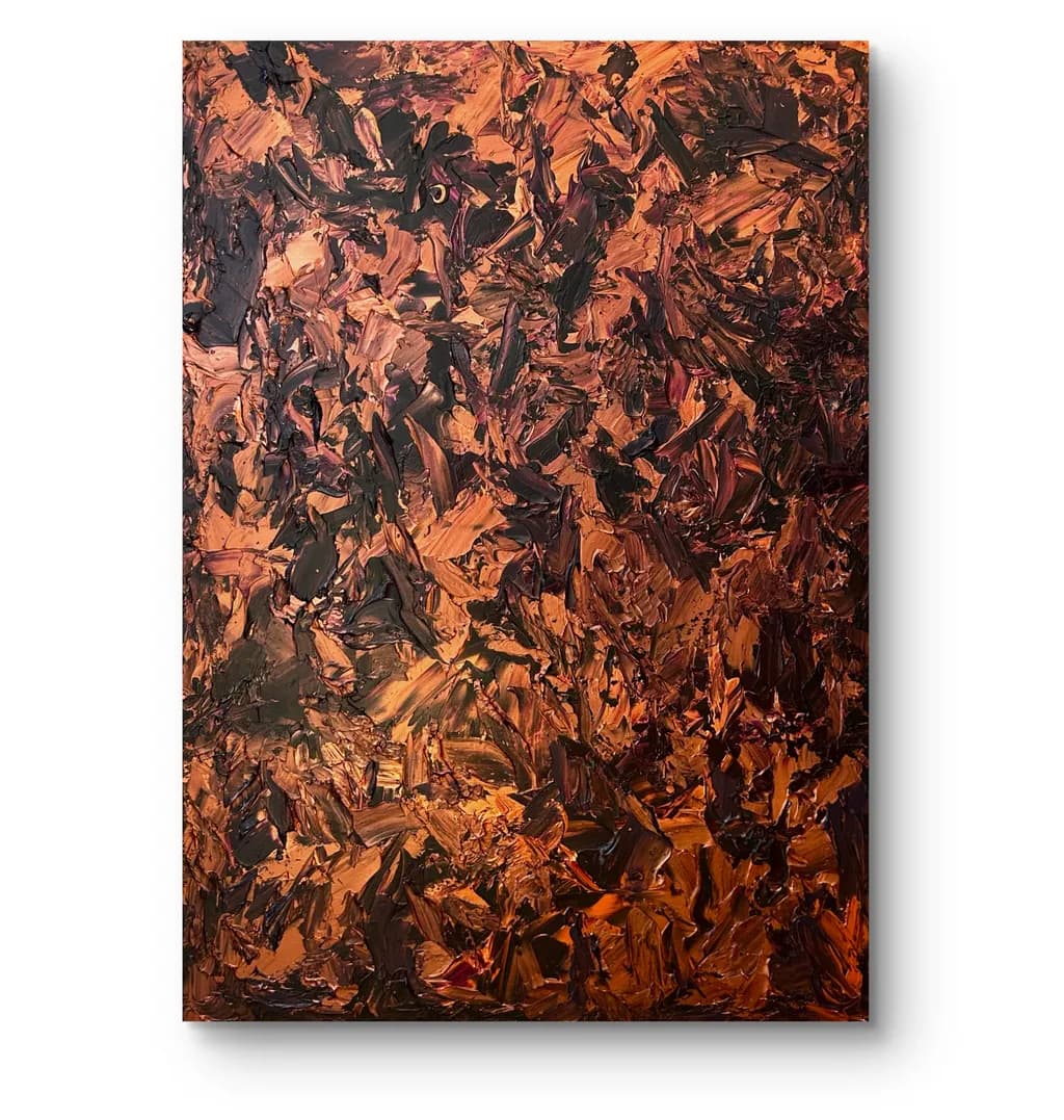 Earthy Layers: An Abstract Exploration of Rich Textures and Organic Forms