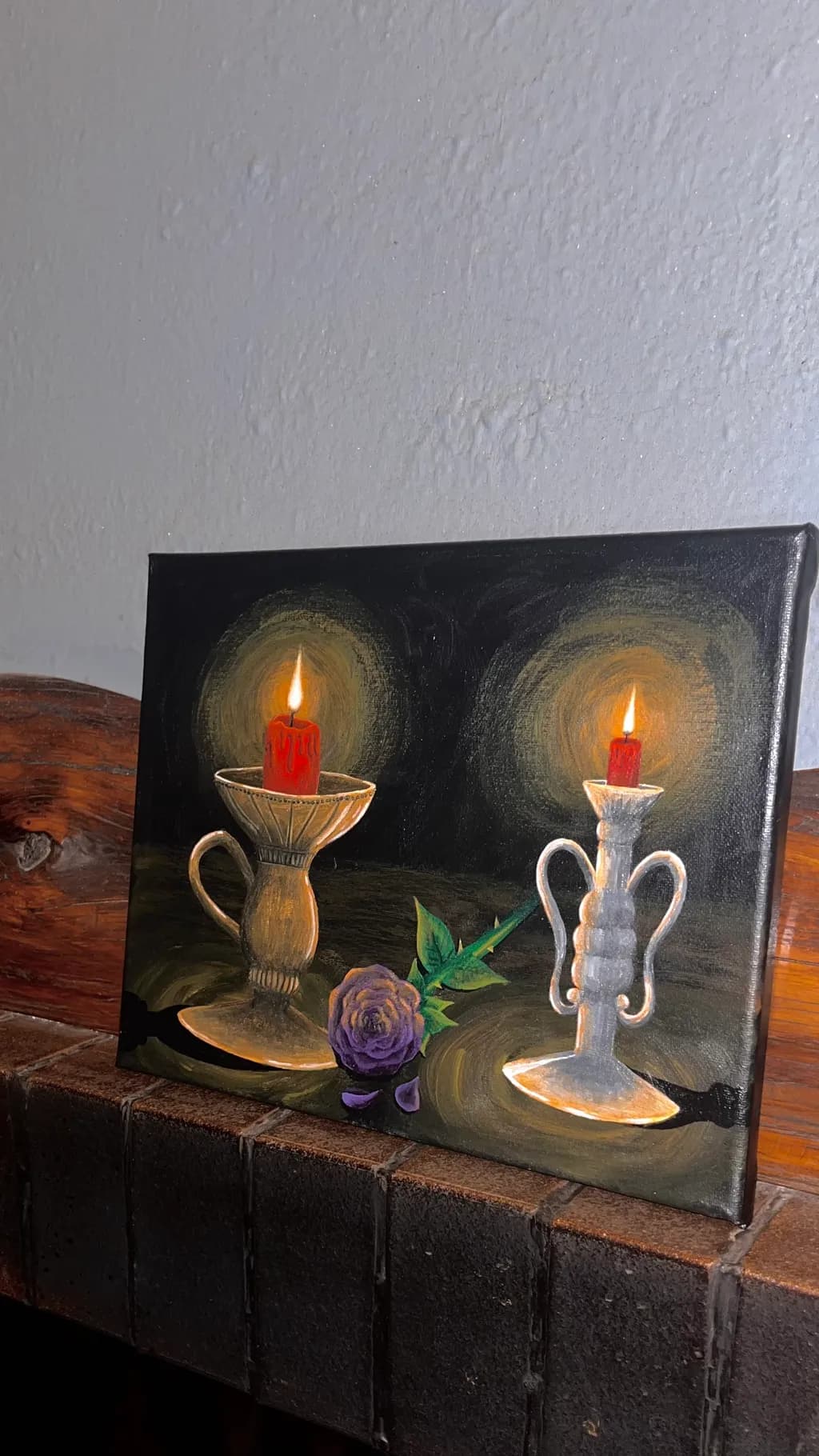 Whispers of Light: A Candlelit Rose Reverie