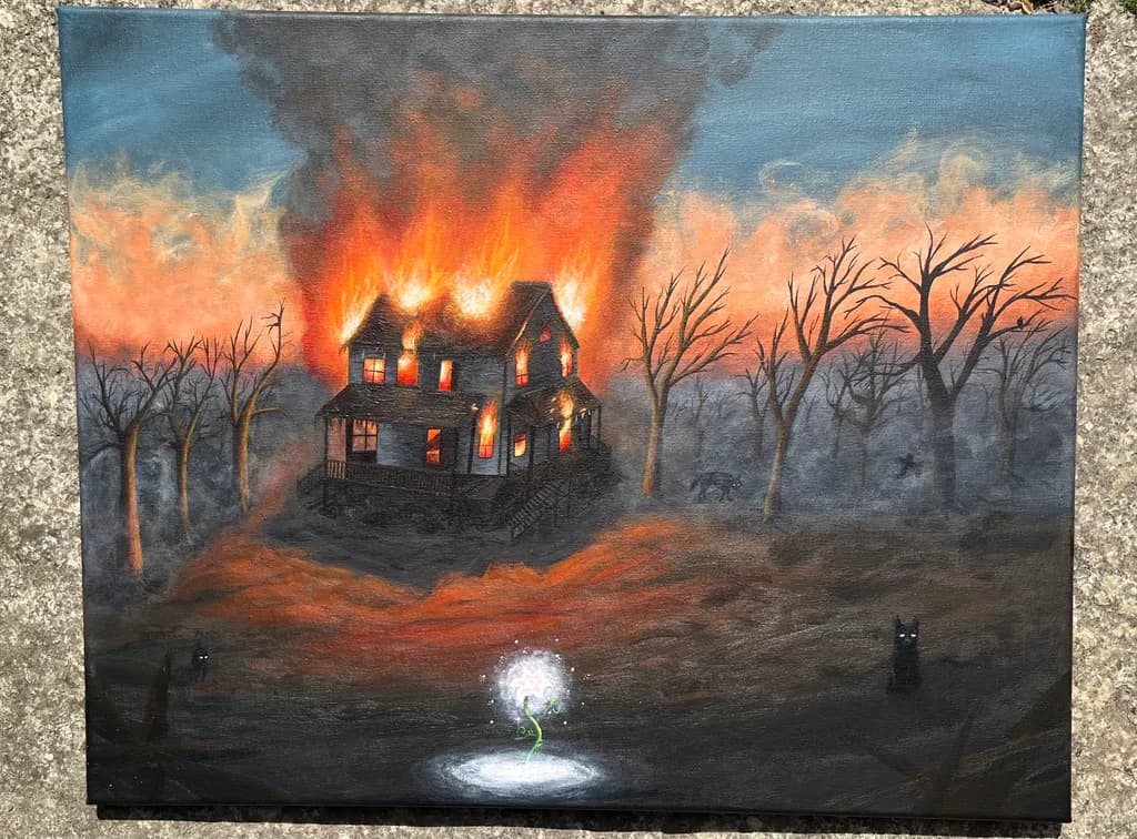 Whispers of the Inferno: A Haunting Tale of Desolation and Hope