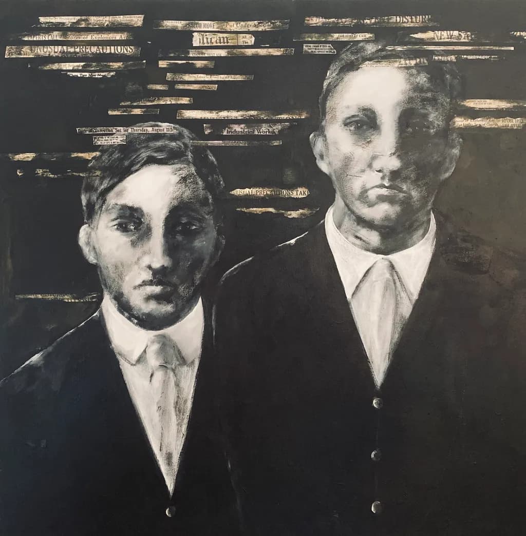 Monochrome Echoes: A Somber Reflection on Historical Figures